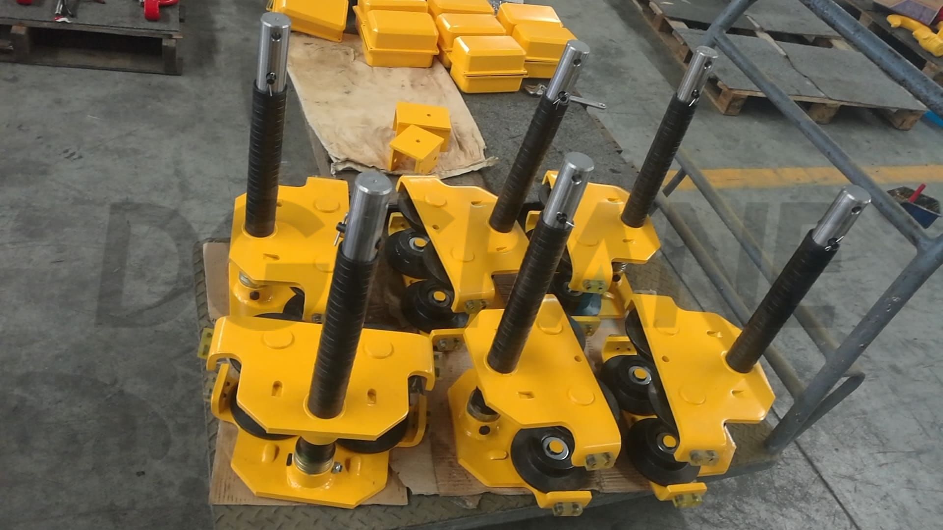 2 sets of 10Ton Single Girder Overhead Crane With 6 Sets Electric Chain