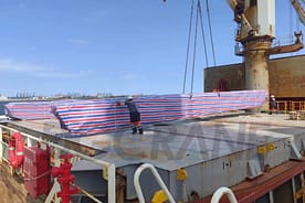 Crane loading at port 1