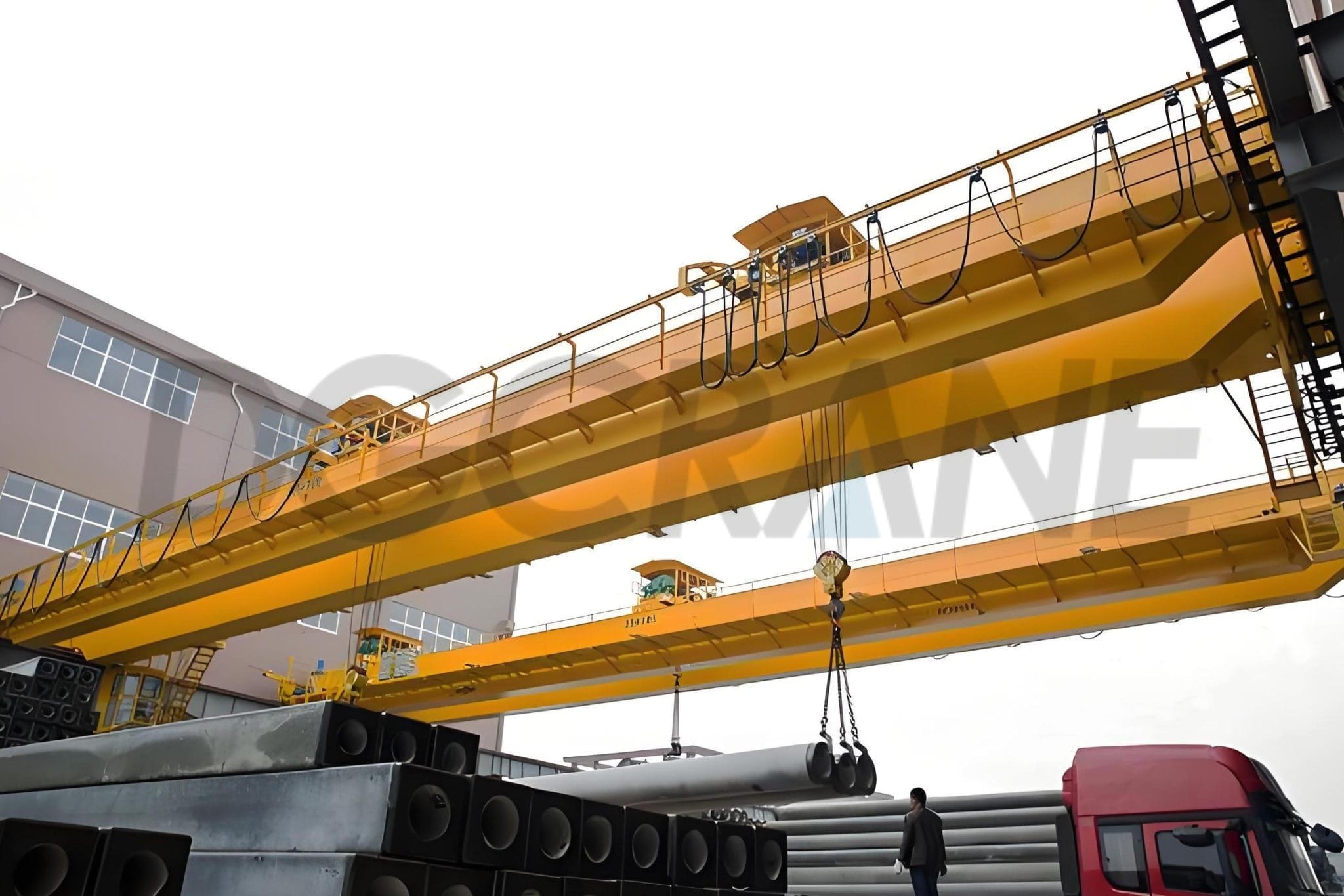Crane ya Juu ya Troli Mbili iliyotiwa alama