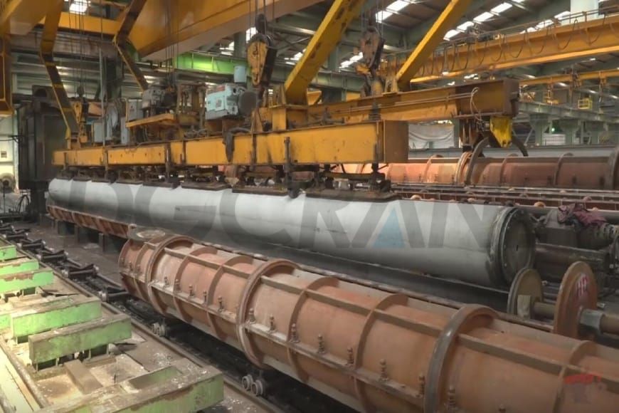 Brückenkräne für Betonpfahl-Fertigteilwerkstatt1