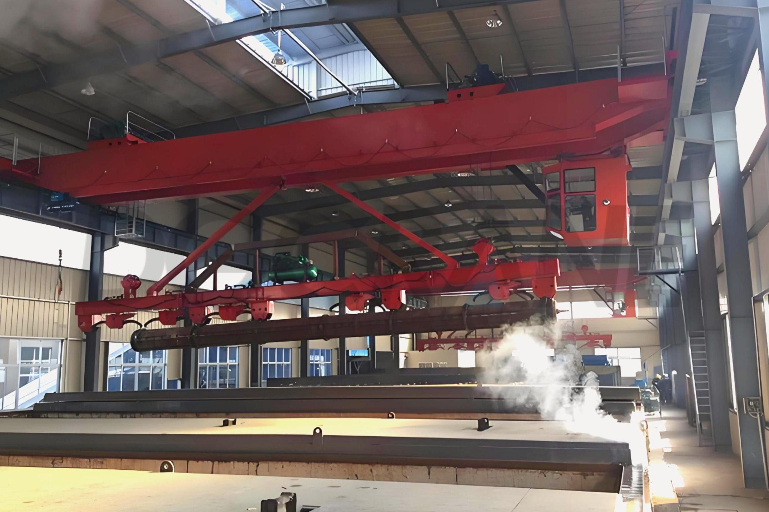 Brückenkräne für Betonpfahl-Produktionswerkstatt skaliert