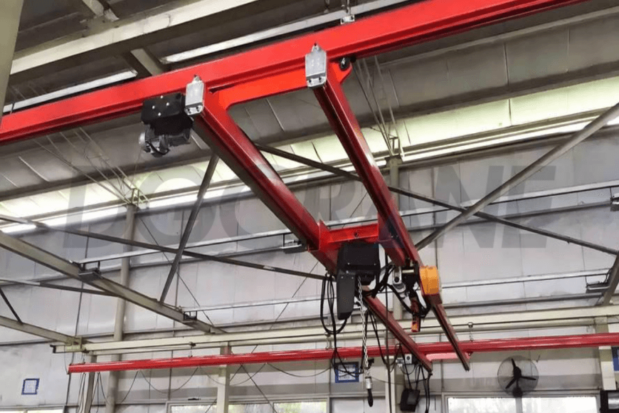Gru a ponte per postazioni di lavoro a doppia trave montata sul soffitto2