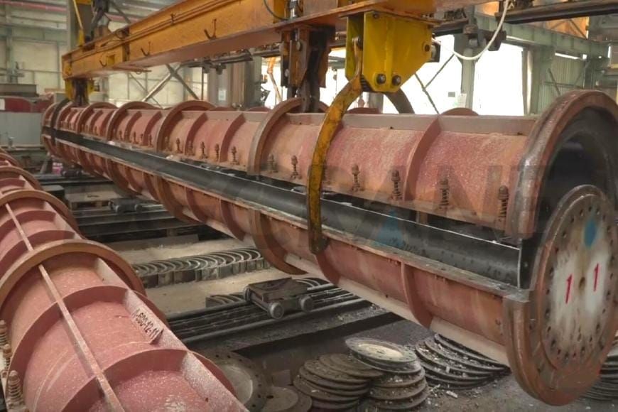Mold Handling Spreader for Concrete Pile Precast Workshop1