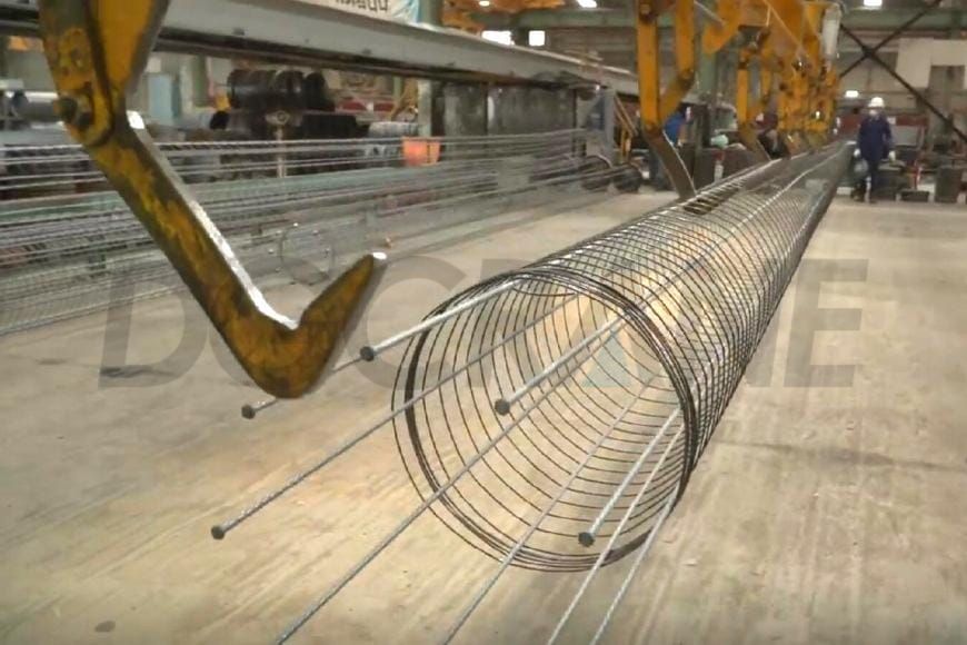 Rebar Cage Handling Spreader for Concrete Pile Precast Workshop1