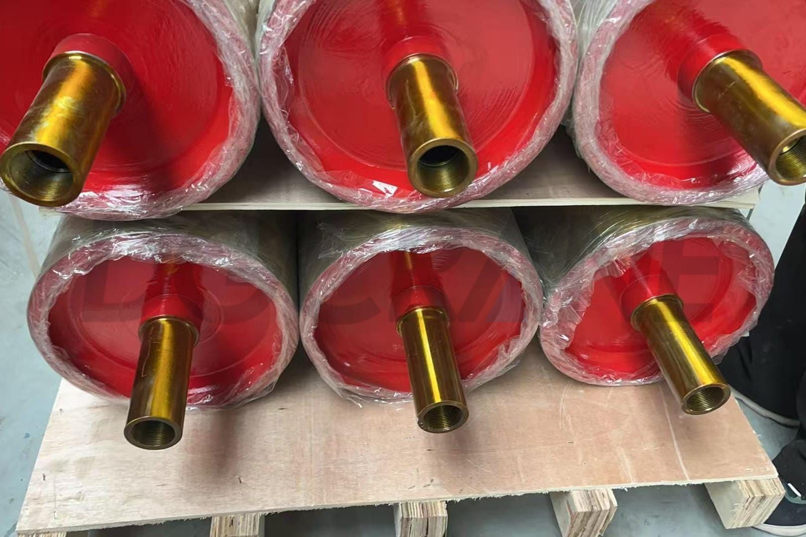 Rolos de suporte de guindaste com eixo 3