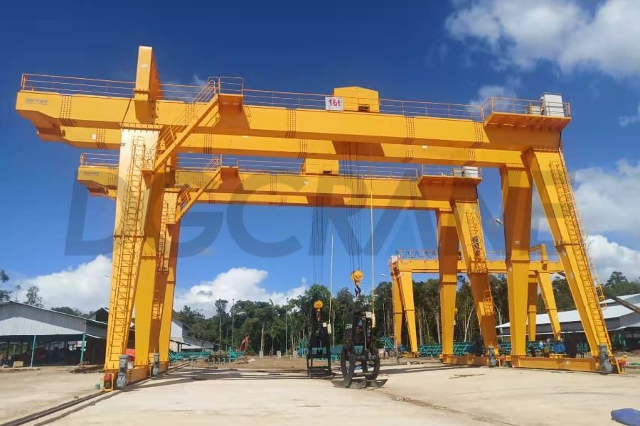 Indonesia Case 1 16T MGZ Double Girder Gantry Crane for Timber Mill 1