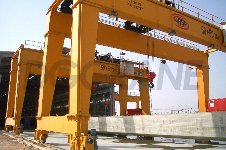 Overhead dan Gantry Crane untuk Pabrik Beton Pracetak di Arab Saudi