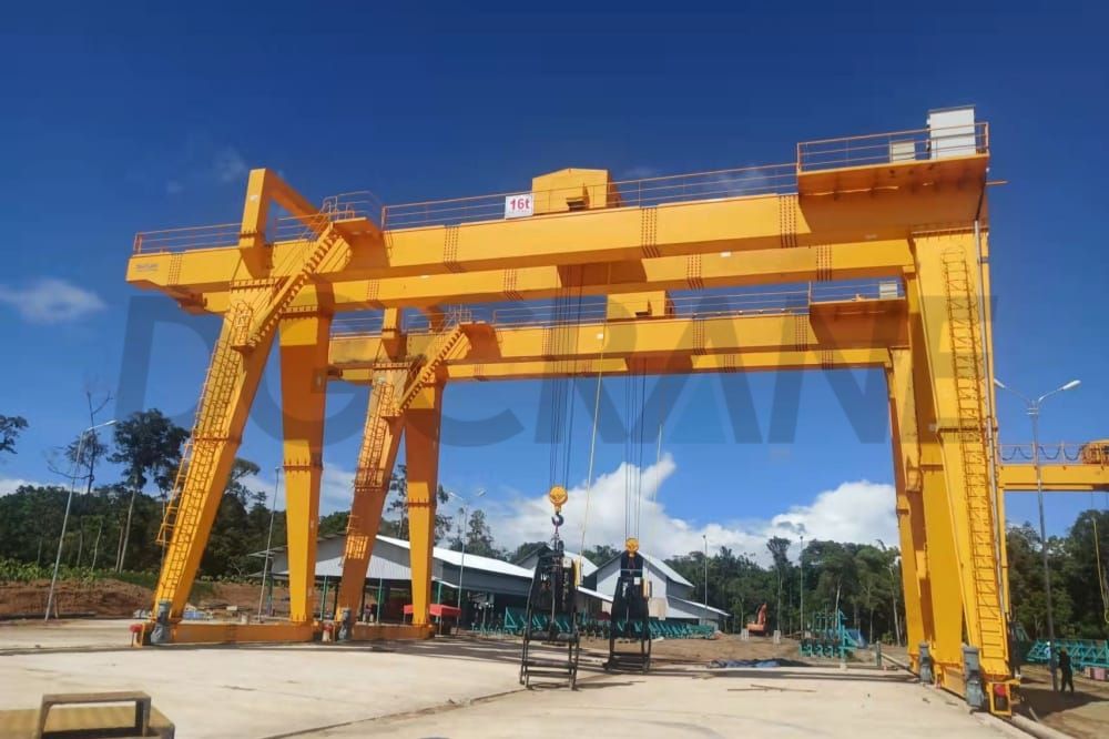 16t Grab Double Girder Gantry Crane Indonesia
