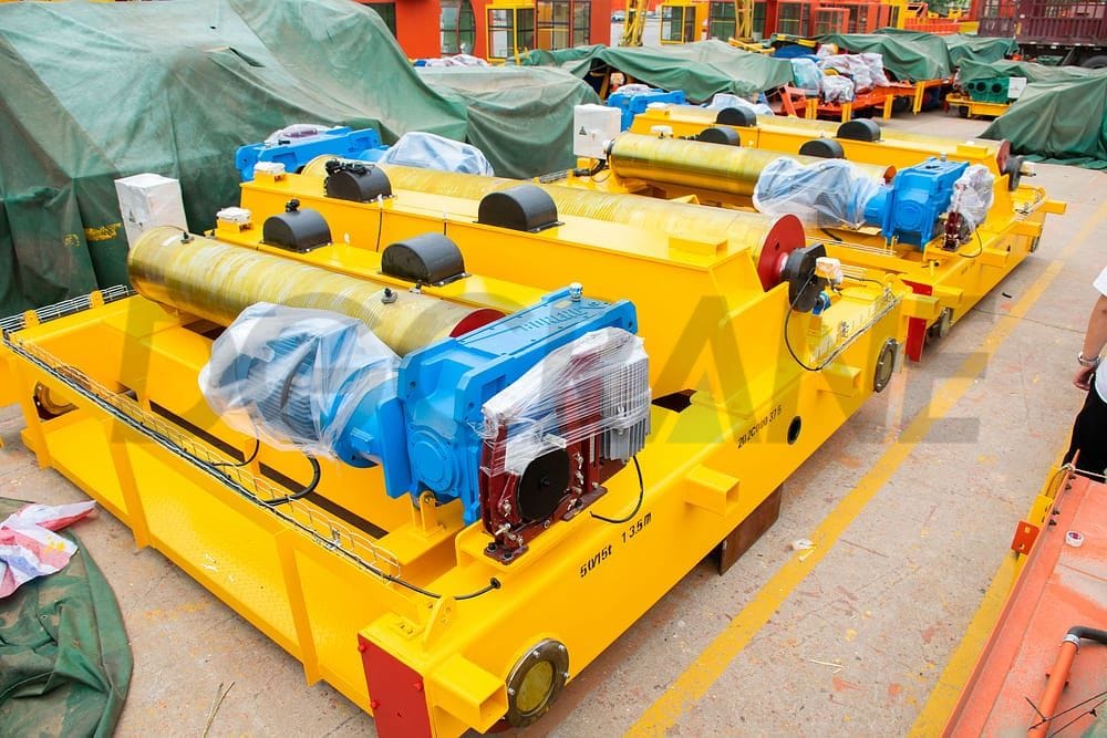 QD trolleys of double girder gantry cranes watermarked