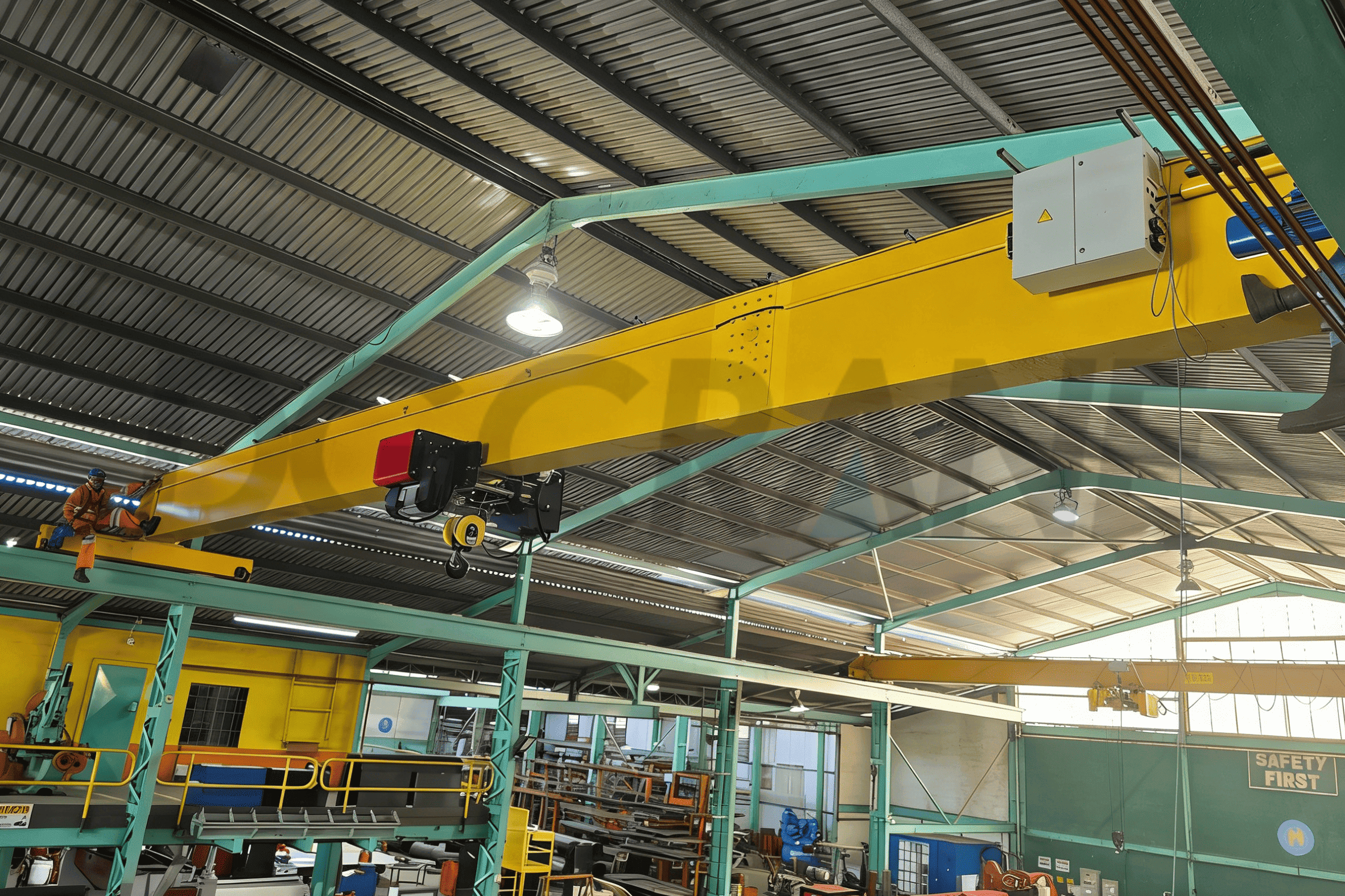10t single girder overhead crane