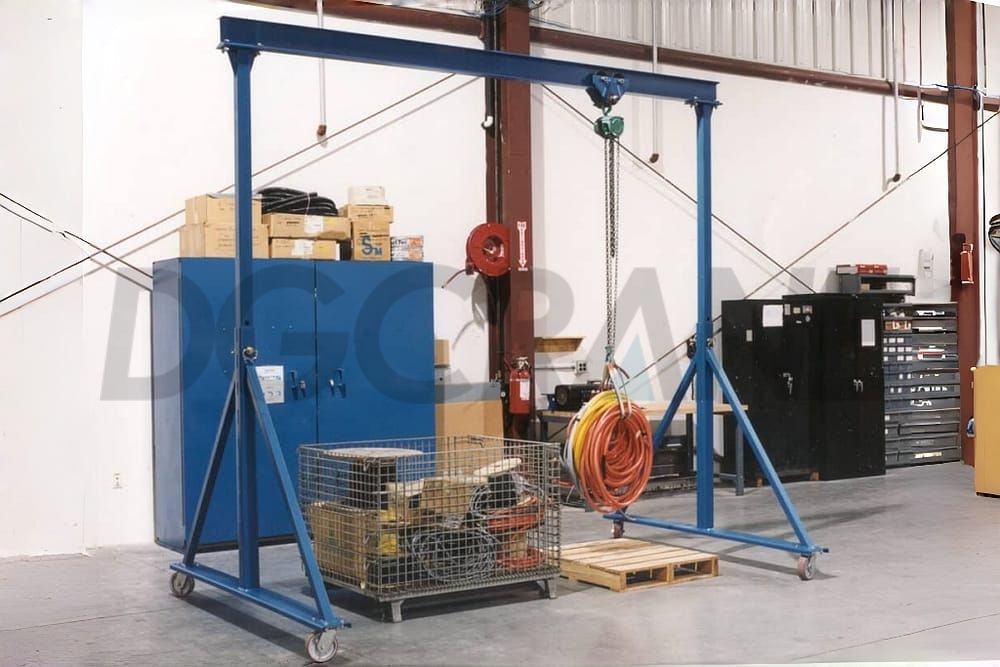 Grúa pórtico portátil manual para línea de producción