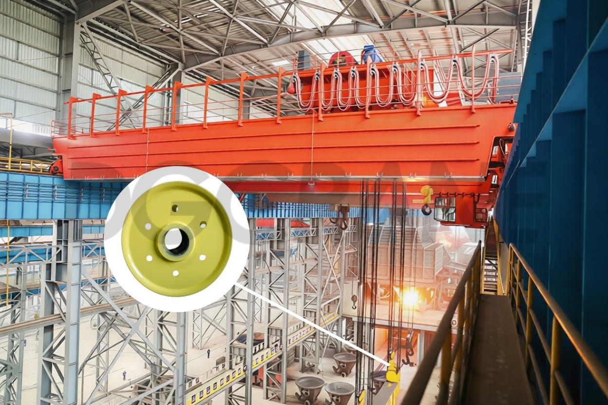 Zastosowanie krążków linowych suwnicowych w blokach hakowych suwnic odlewniczych