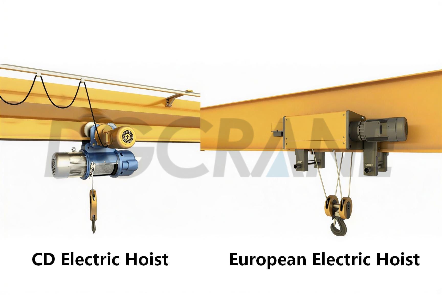 सीडी इलेक्ट्रिक होइस्ट बनाम यूरोपीय इलेक्ट्रिक होइस्ट