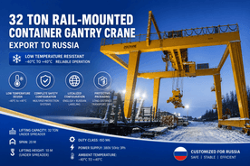 32T Rail Mounted Container Gantry Crane Exported to Russia