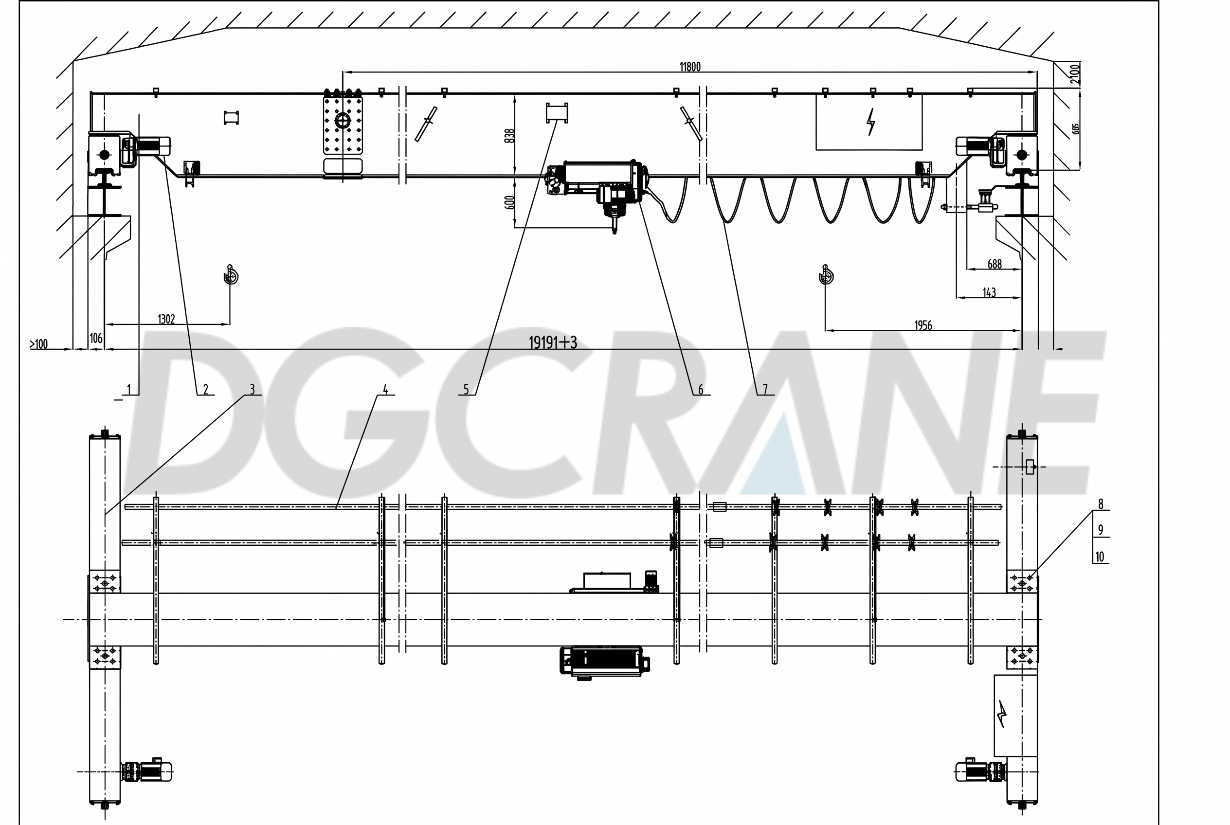 Single girder Overhead Cranes 5T