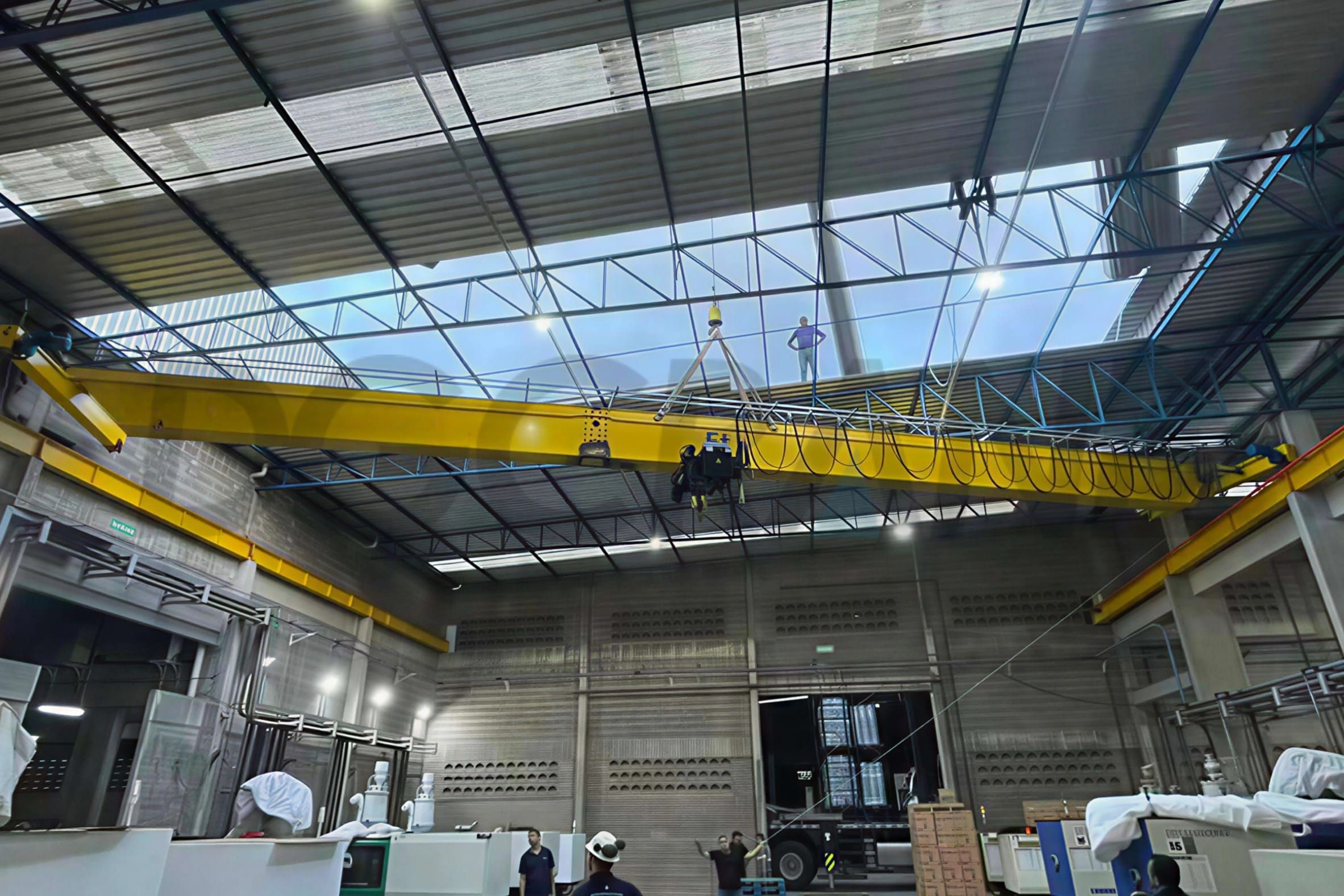installation of single girder overhead crane