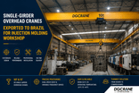 single girder Overhead Cranes Exported to Brazil for Injection Molding Workshop