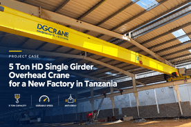 5 tons HD enkeltbjælkekran til en ny fabrik i Tanzania
