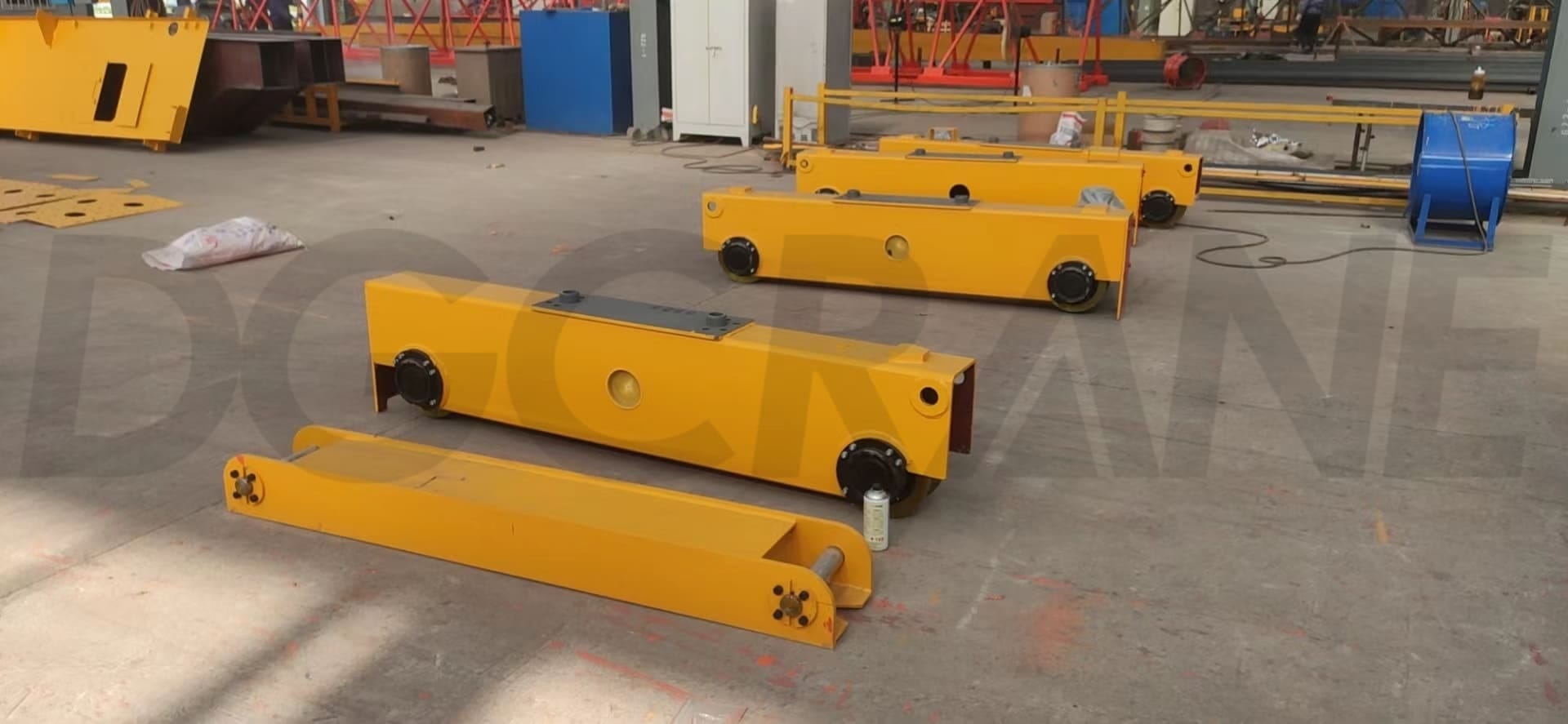 End carriages of ton NLH European type double girder overhead crane