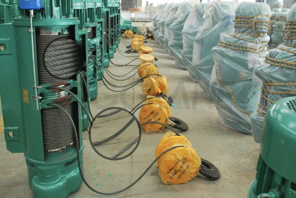 wire rope of electric hoist