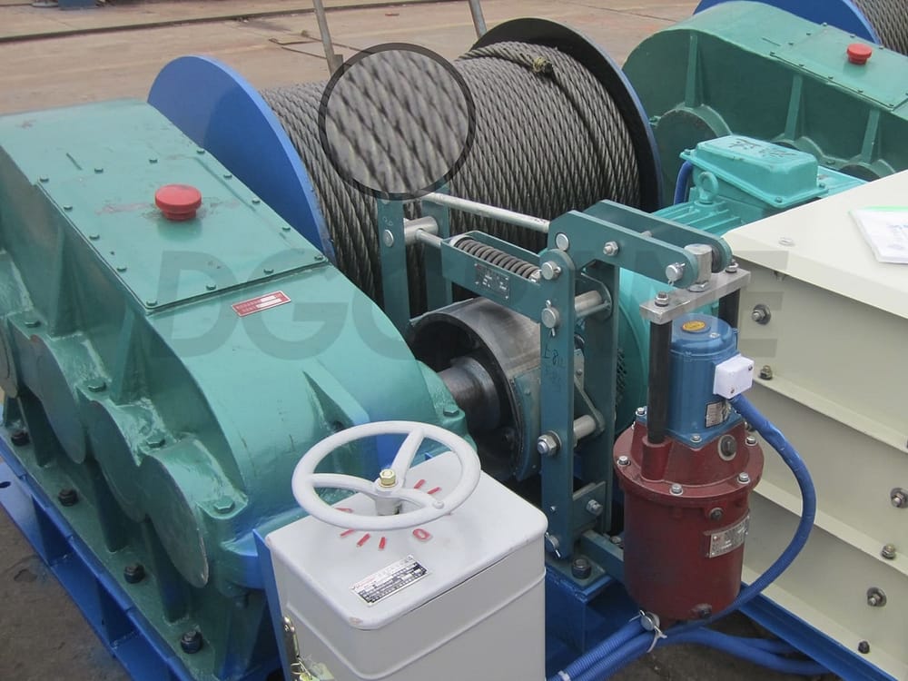 wire rope of electric winch
